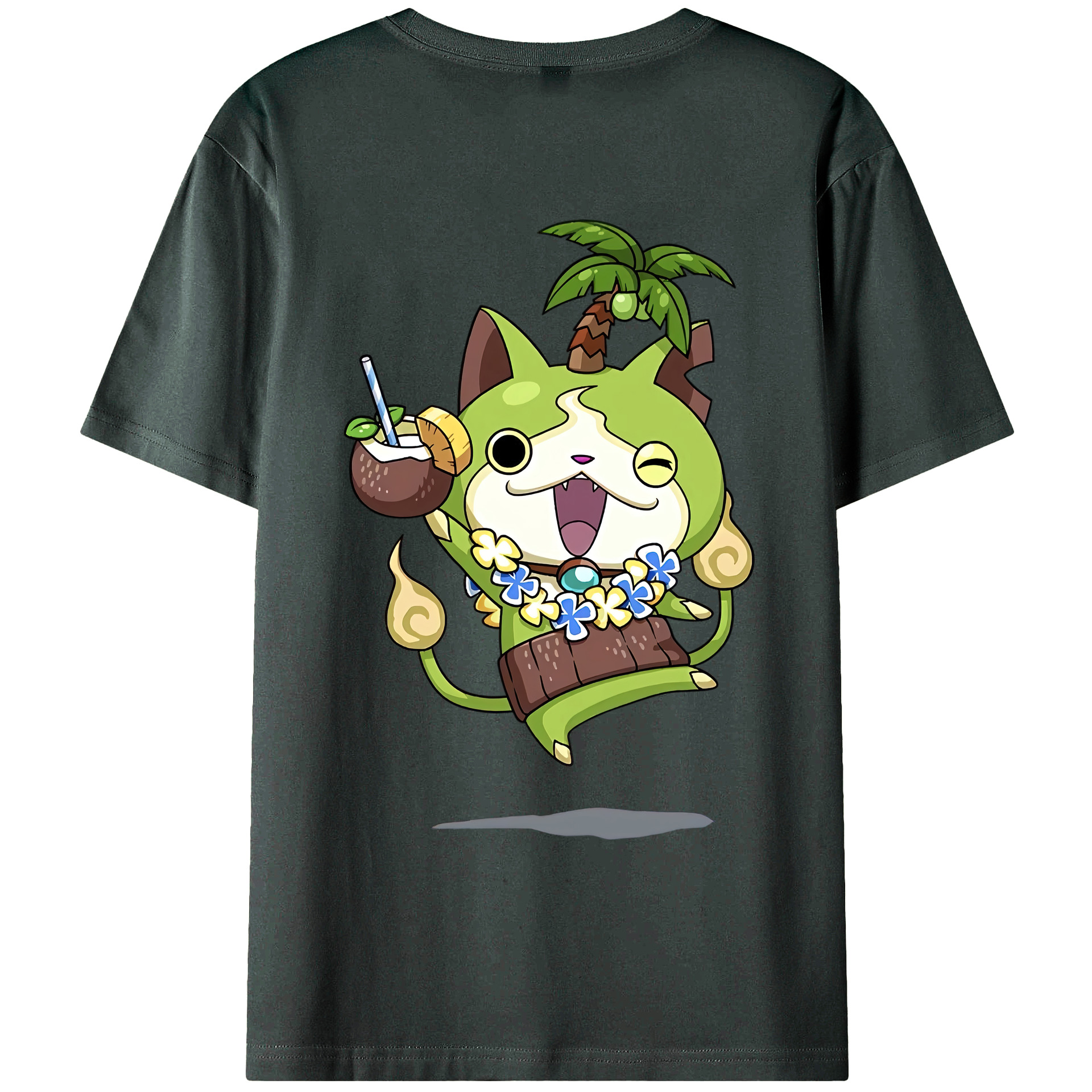 （画像用） 妖怪ウォッチ Yo-kai Watch 綿100％ メンズ半袖Tシャツ（バックプリント） 通気性